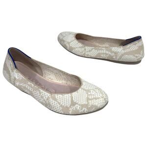 Rothy's Cream and Tan Flats